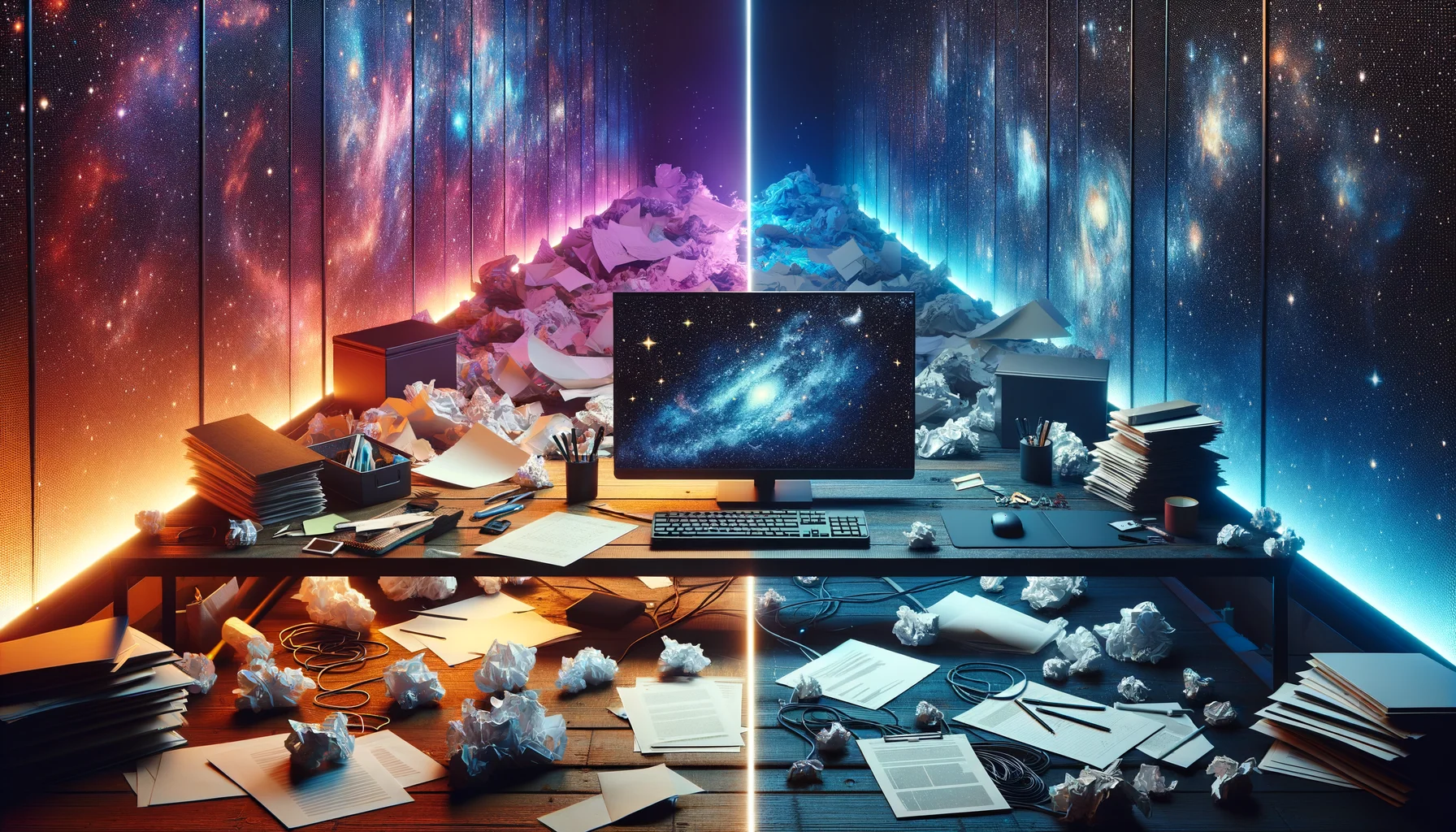 AI efficiency HVAC: 5 Essential Tips to Save 20 Hours 2 AI efficiency HVAC - Hero: Split-screen chaos vs calm organized workspace