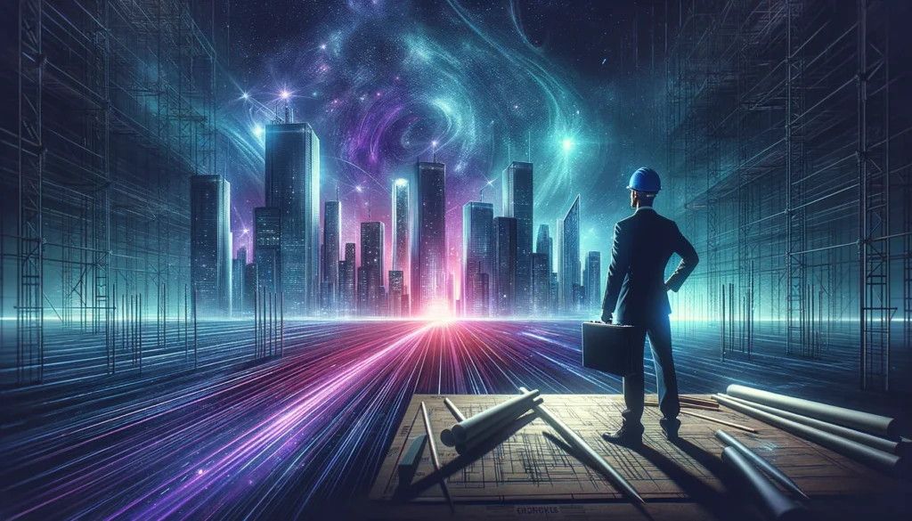 boost contractor profit - Inspiring, forward-looking scene related to the topic's future — a