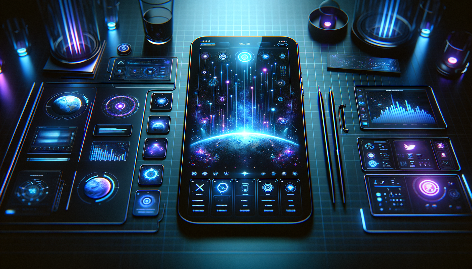 AI Time-Saving Contractors: Save 20 Hours Weekly 5 AI time-saving contractors - Mobile app dark mode dashboard with cyan accents