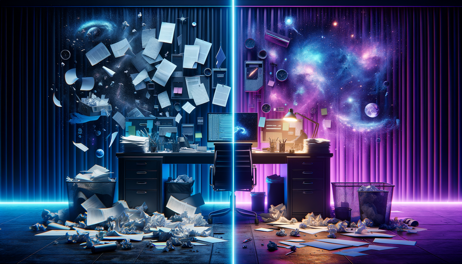 Contractor App Consolidation: Revolutionizing 2026 2 Contractor app consolidation - Hero: Split-screen chaos vs calm organized workspace