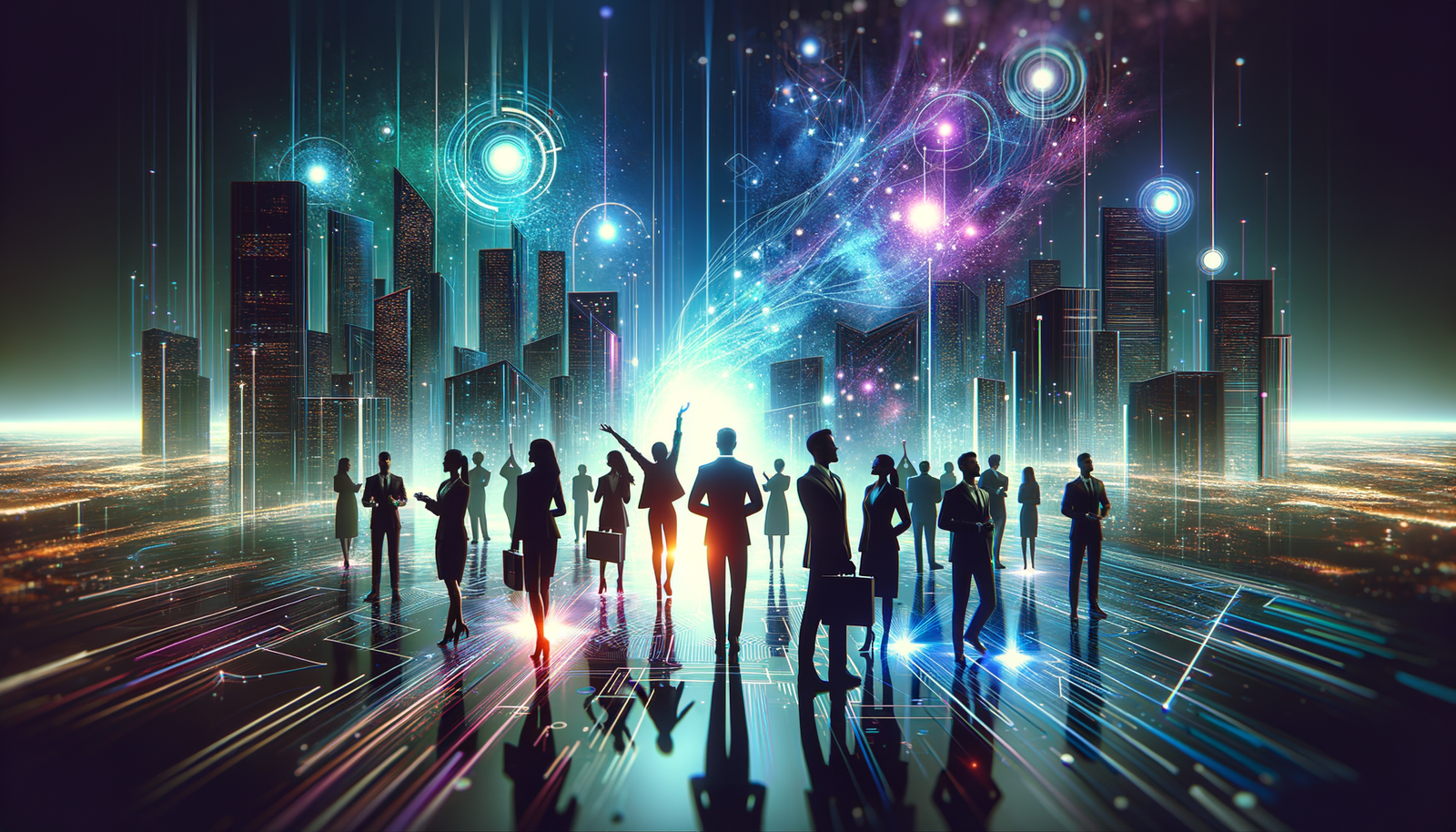 Mobile field service - Team celebrating success, inspiring and forward-looking