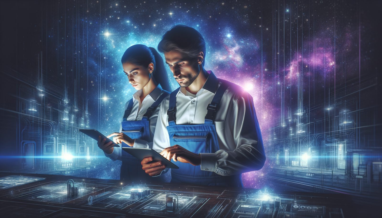 Free small business owners - Professional contractor using tablet on job site