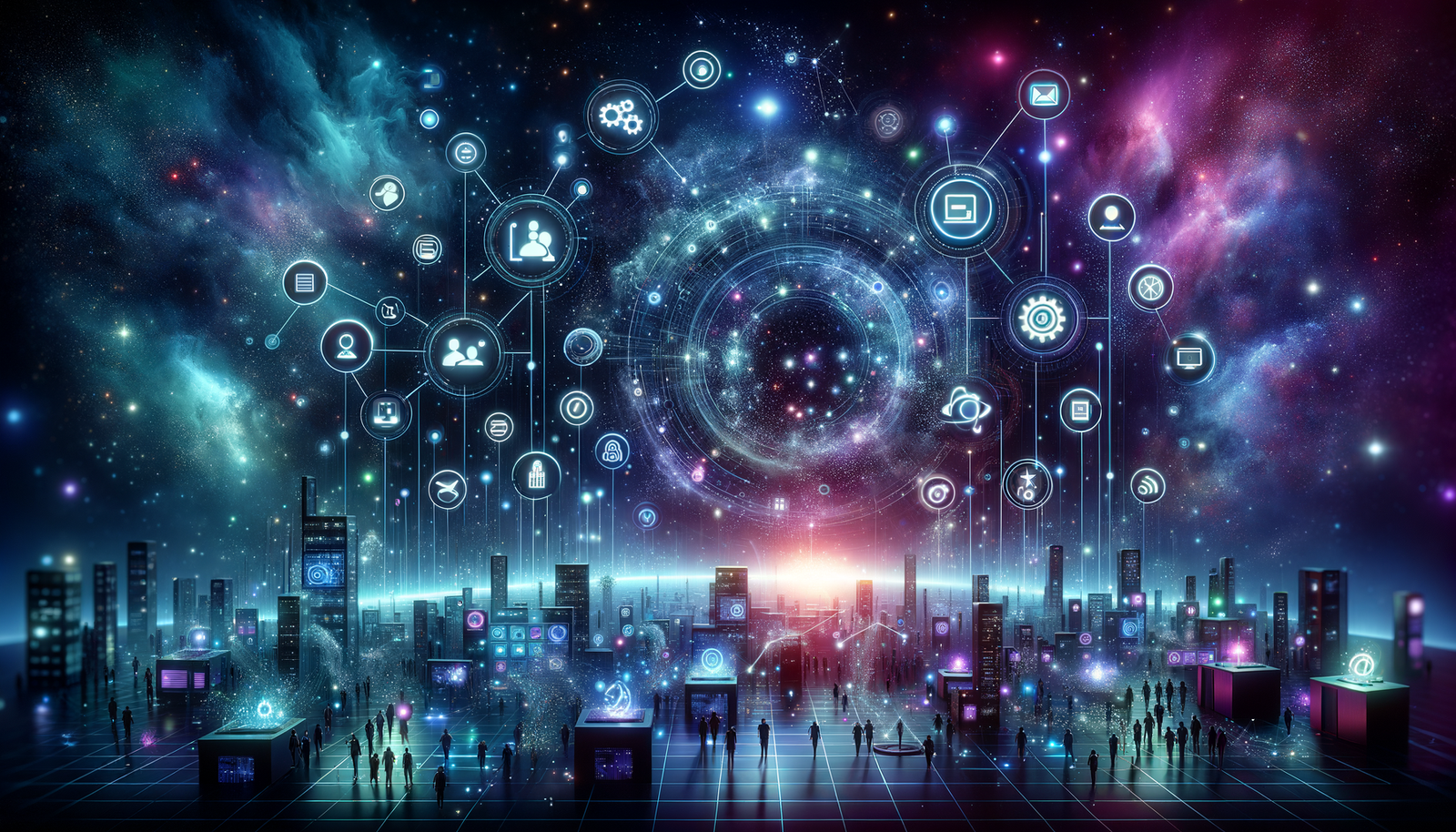 AI job scheduling - Integration ecosystem with connected app icons