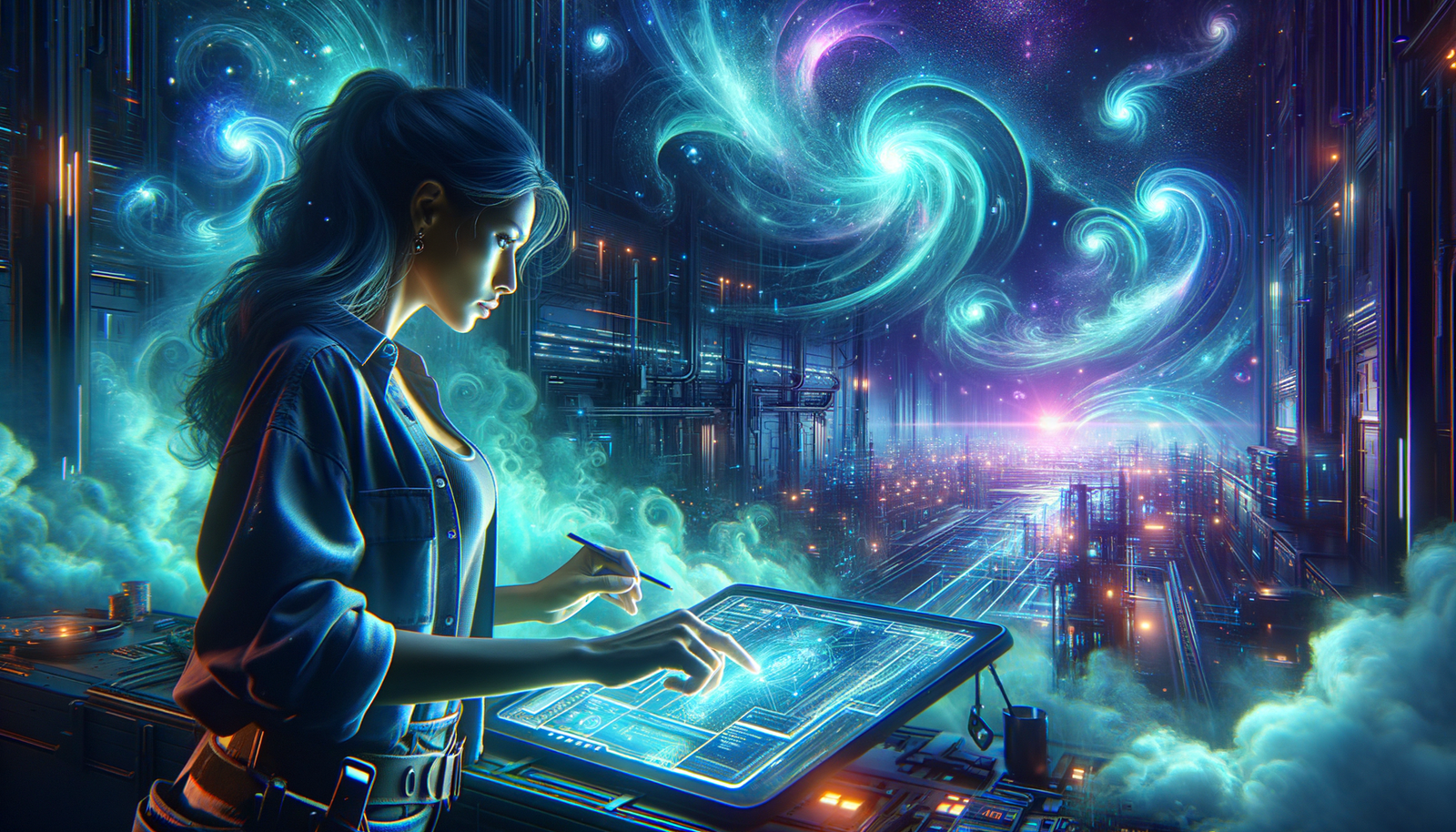 Multiple business tools - Professional contractor using tablet on job site