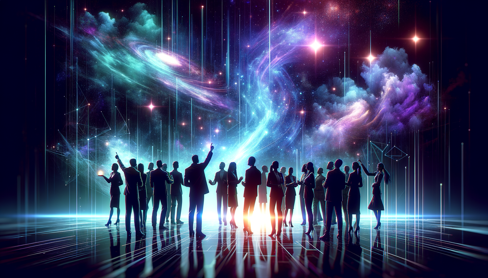 Multiple business tools - Team celebrating success, inspiring and forward-looking